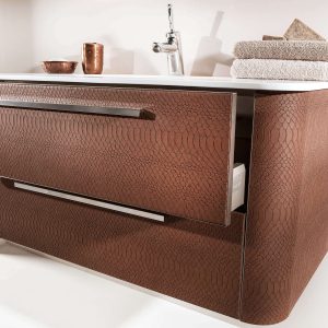 ארון אמבטיה תלוי ACQUA RADIUS דמוי עור